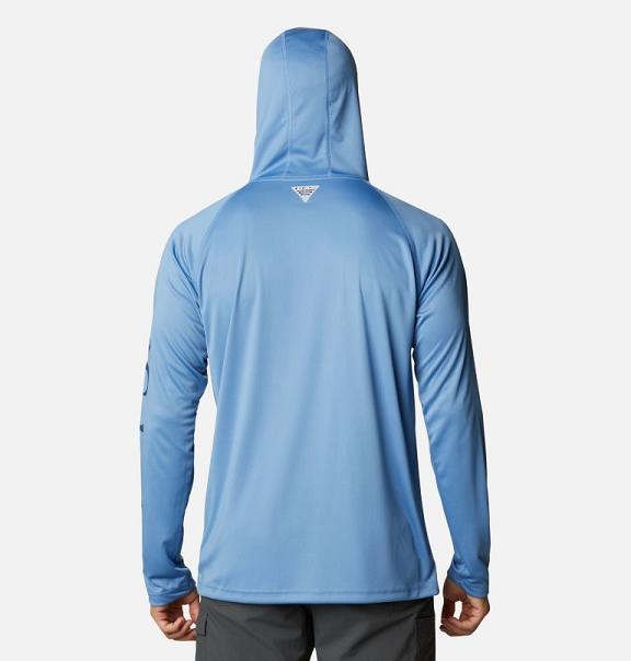 Columbia PFG Terminal Tackle Hoodies Blue For Men's NZ71389 New Zealand